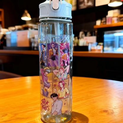 Water Bottles 750ml High-capacity Drinking Straw Cup Portable Girl Outdoor Bottles