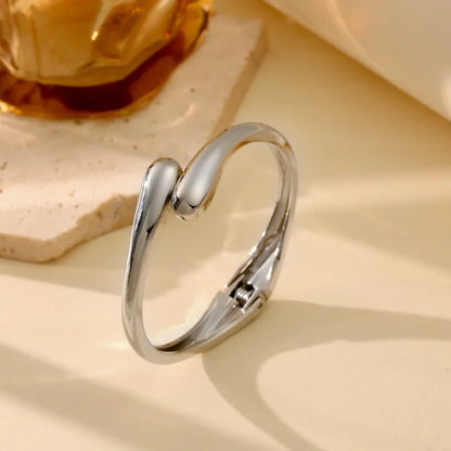 Irregular Bangle Chunky Waterdrop Open Bracelet