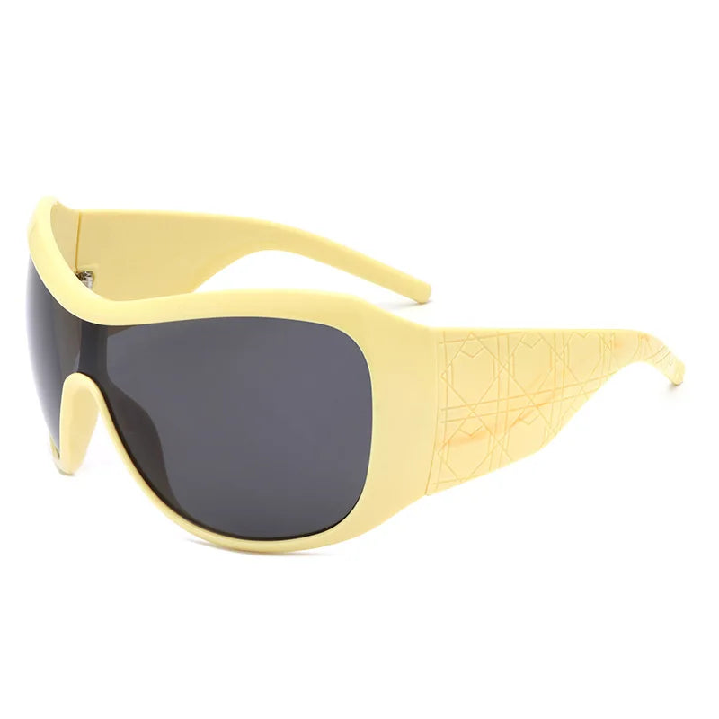 Oversized Y2K square shield sexy Sunglasses