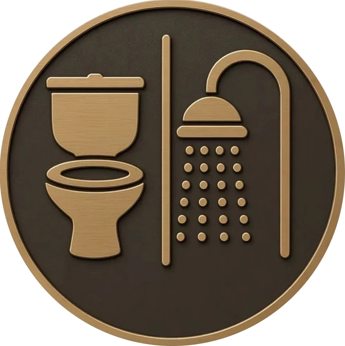 Golden Shower Head Sign  Bathroom Decor