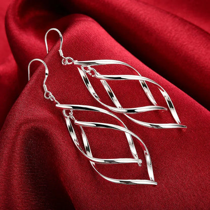 925 Sterling Silver Round Circle Hoop Earrings