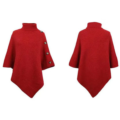Autumn Winter Turtleneck Loose Pullover Shawl Long Casual Sweater