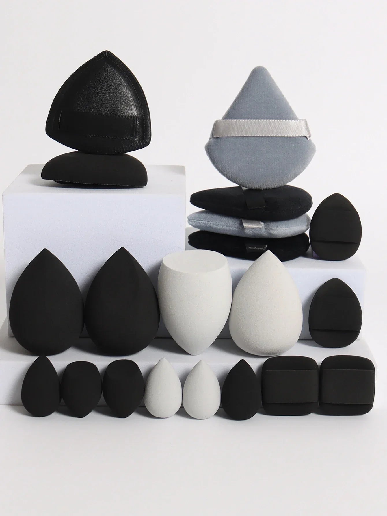 20 Pcs Pink Makeup Sponge and Makeup Puff Set