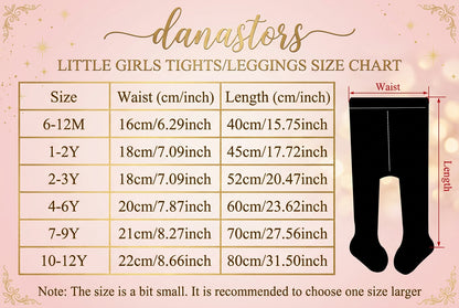 Pantyhose Threaded Bowknots Soft Stretchy Cute Tights Leggings for 1-12 Years Set