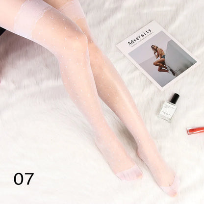 Sexy love Dot Silk Thin Faux Tattoo  Socks