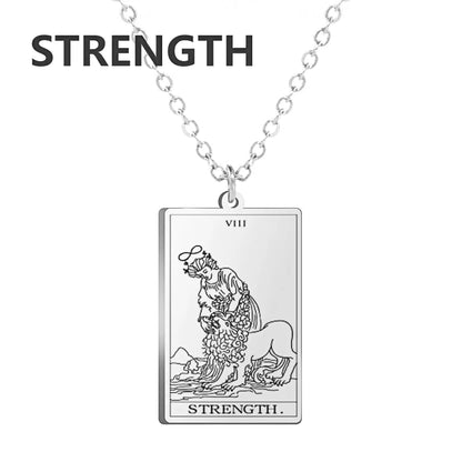 Stainless steel Classic Tarot Pendant Necklace