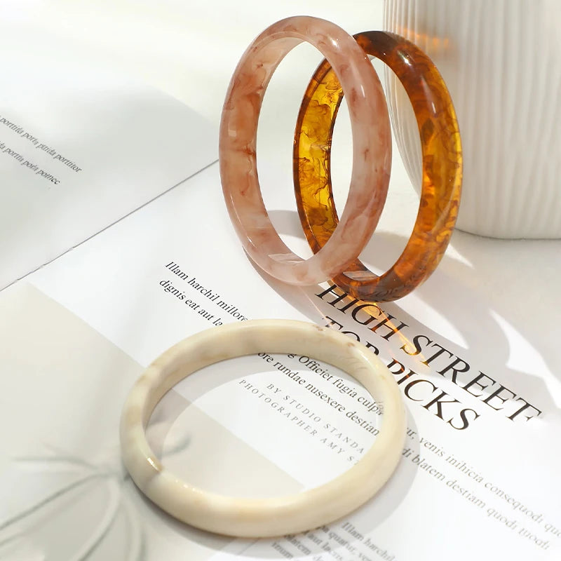3pcs Resin Acrylic Korean Cuff Bracelets