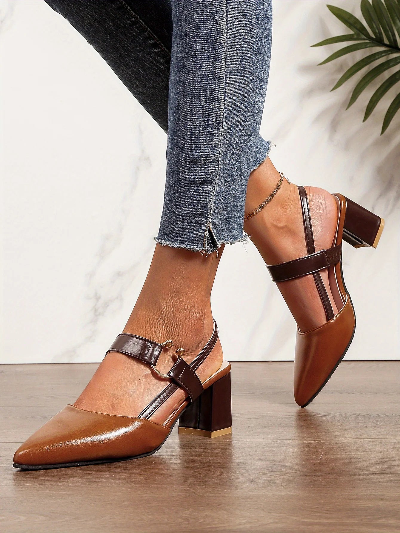 Toe Block High Heel Sandals
