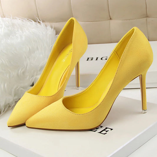 High Heels Suede Prom Shoes
