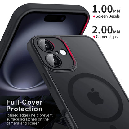 Magnetic Matte Translucent Shockproof iPhone Wireless Charge Cover