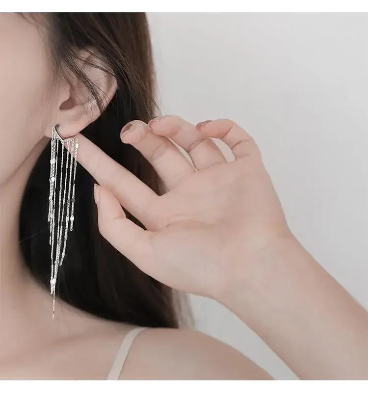 DANA 925 Sterling Silver Heart Hoop Earrings