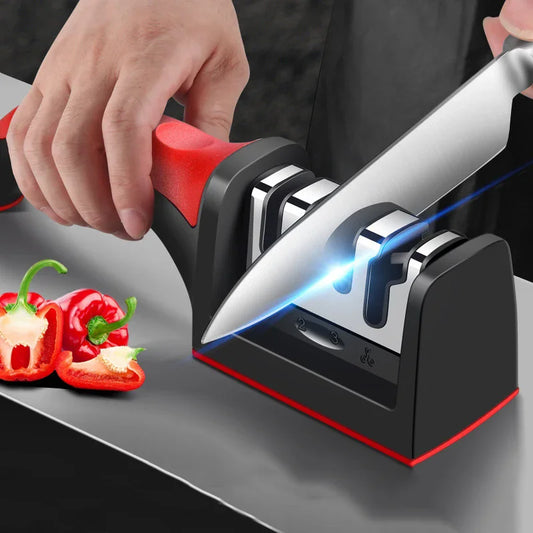 3-Segment Knife Sharpener Stainless Steel