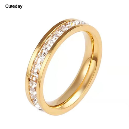 Stainless Steel 18 K Gold Plated Sun Rings
