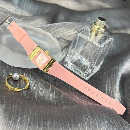 Square Silicone Quartz Small Watch