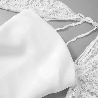 Vestido corto sexy sin espalda con cintura ajustable