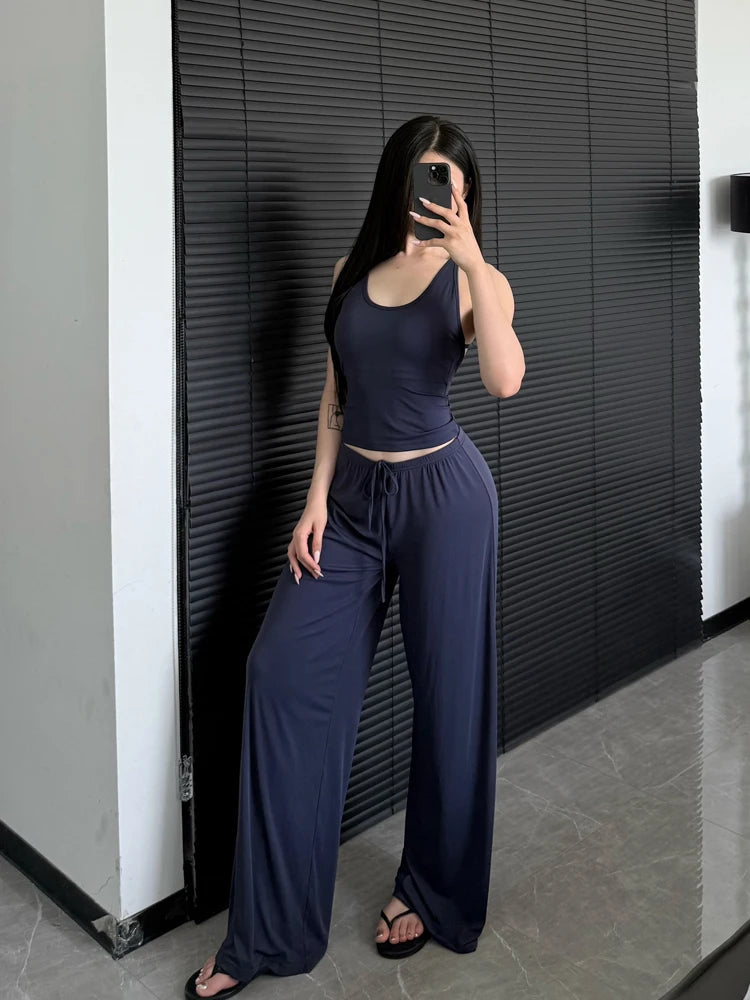 Wide-Leg Yoga Joggers Baggy Sport Pants