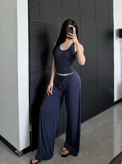 Wide-Leg Yoga Joggers Baggy Sport Pants