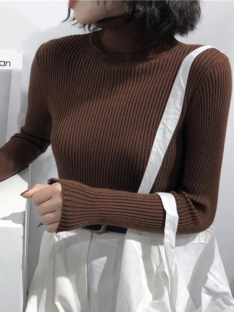 Turtleneck Sweater Korean Slim Pullover Jumper Knitted Sweater