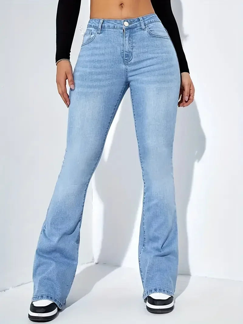 Flare Stretch Moustache Skinny Jeans