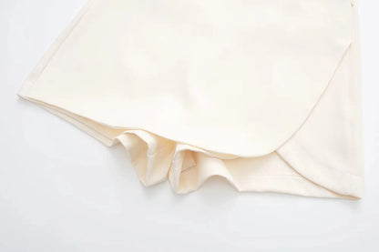 Falda marrón de talle alto