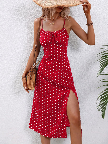 Floral Print Spaghetti Straps Boho Dress