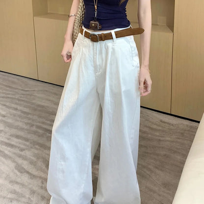 Y2K Korean Style High Waisted Wide Leg Jeans