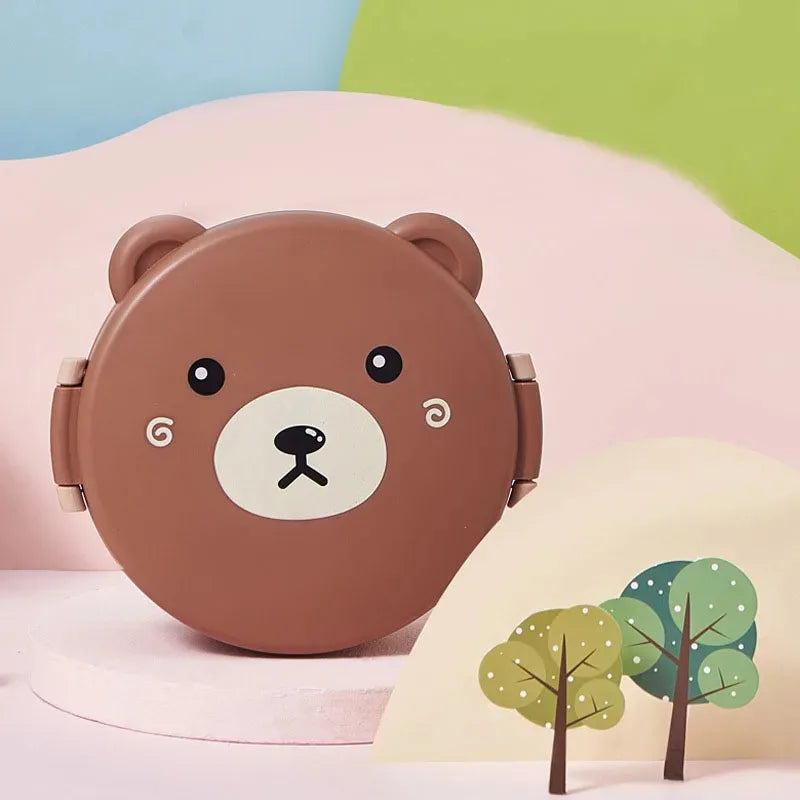 Cute Bear Lunch Box With Compartments Lunch Food Container