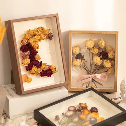 3D Photo Frame Hollow Dried Flower Specimen Holder Handmade
