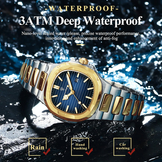 Luxury Waterproof Luminous  Stainless Steel Quartz Watches