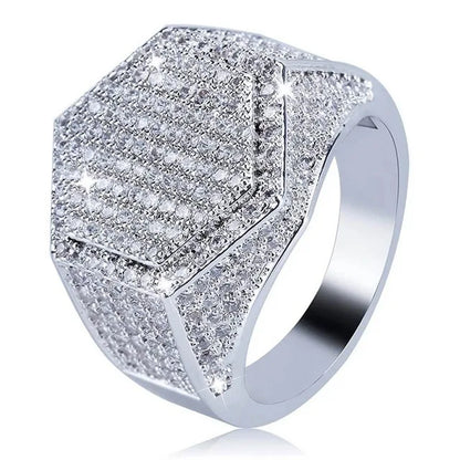Milangirl Clear Cubic Zircon Luxurious Round Ring
