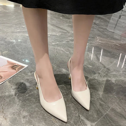 Stiletto Heel Shallow Mouth PU Sexy Sandals
