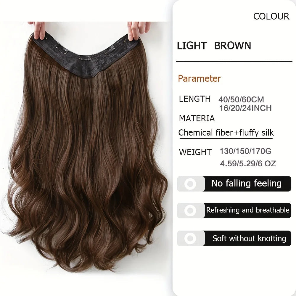 Synthetic Long Wavy U-shaped Clip In Hair Extensions 16Inch/20Inch/24inch
