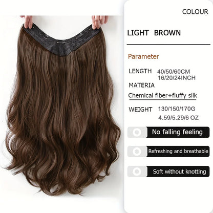 Synthetic Long Wavy U-shaped Clip In Hair Extensions 16Inch/20Inch/24inch