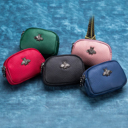 Coin Purse Genuine Leather Mini Pouch Storage Bag Small Wallets