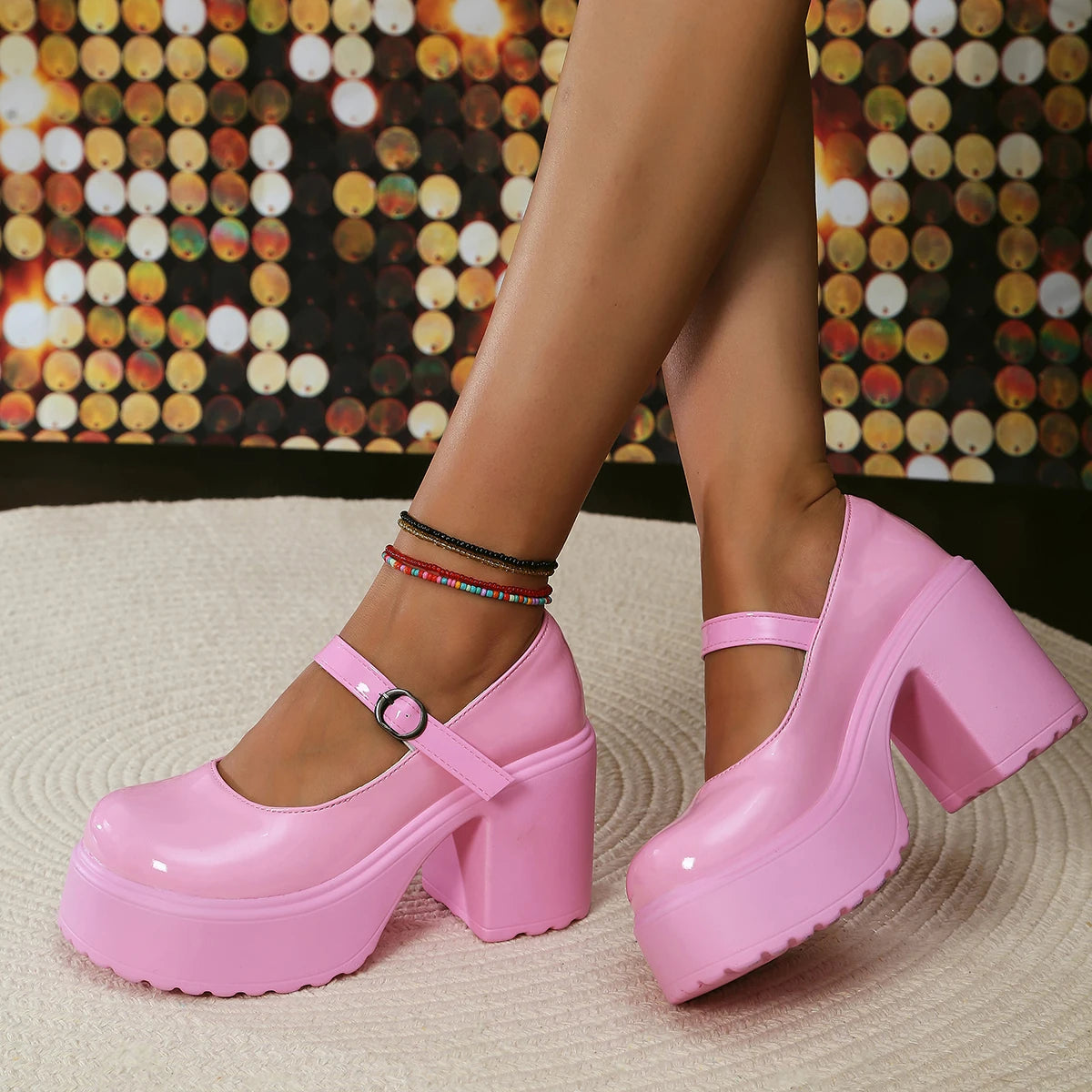 High Heels Mary Jane Chunky Shoes