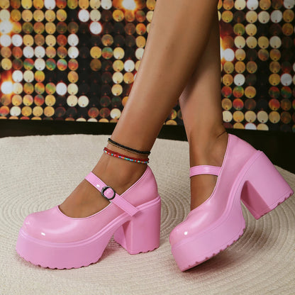 High Heels Mary Jane Chunky Shoes