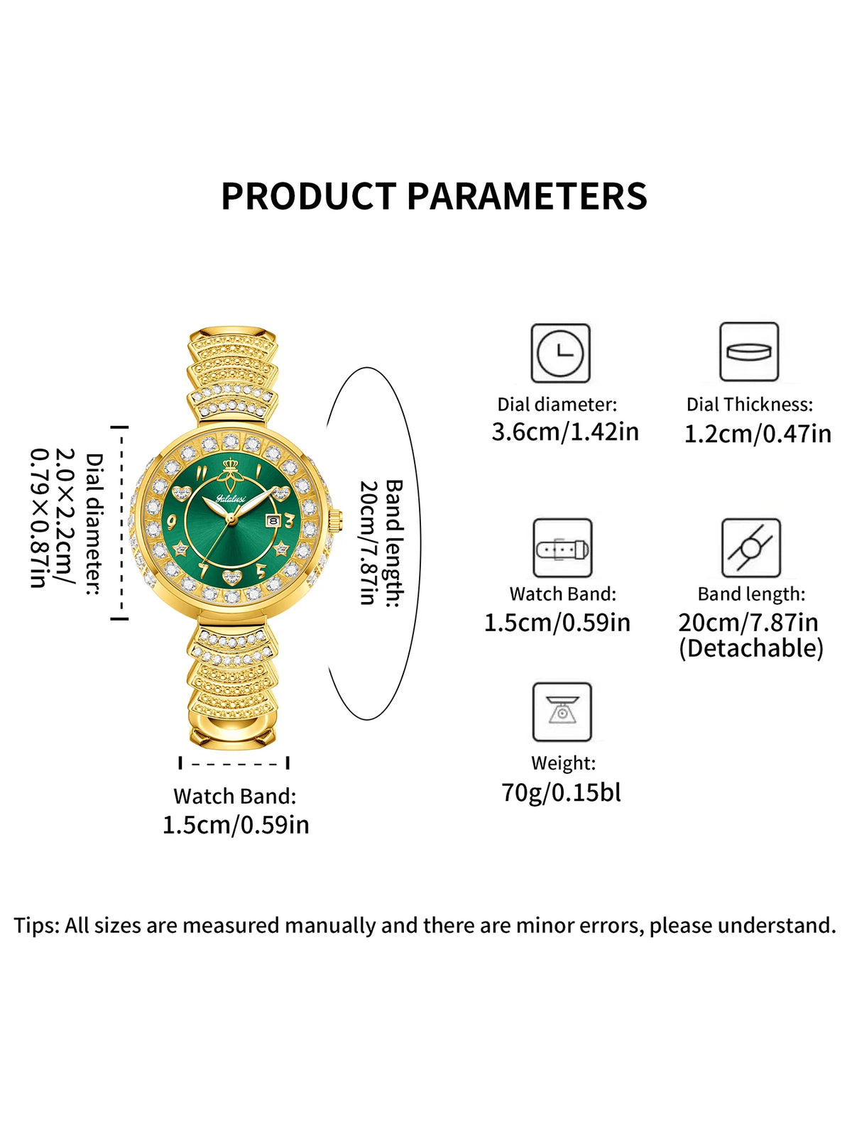 Affordable Luxury with Diamond-Set Dial Water-Resistant Quartz Watch