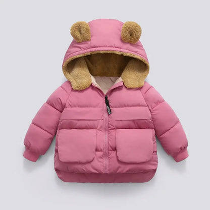 Autumn Winter Warm Outerwear Hooded Lamb Fleece Down Jackets