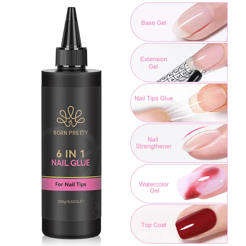 250g Pure Black White Color Gel Nail Polish Jelly Nude Gel