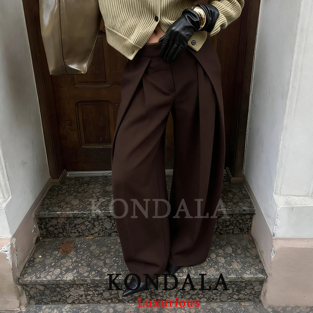Chic Wide Leg Pants Office Lady Streetwear Pants