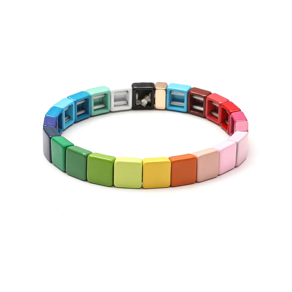 Elegant Rainbow Boho Geometric Bracelets