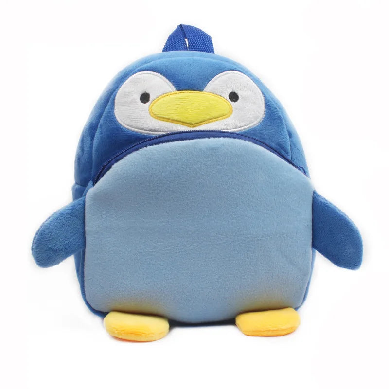 3D School Bags Cartoon Print Plush Kids Backpack Kindergarten Mini Bag