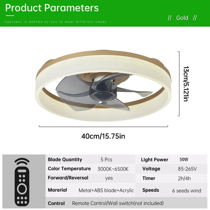 Ceiling Fan (With Lighting) Silent LED Dimmable Ceiling Fan