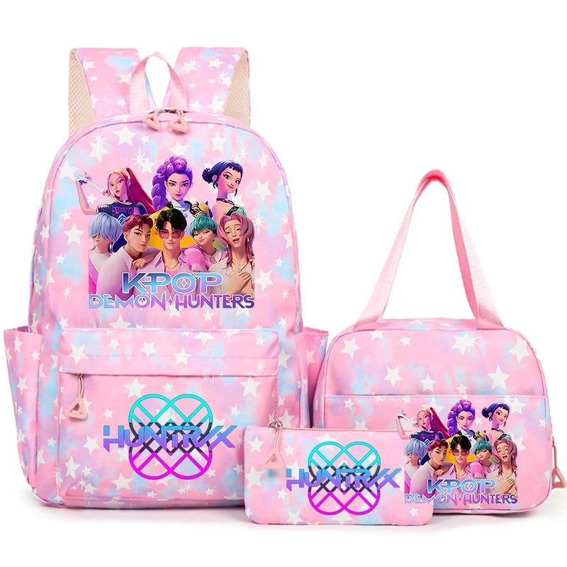 3Pcs/Set KPop Demon Hunter School Bags