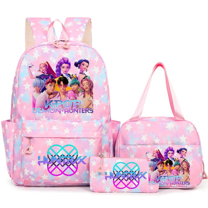 3Pcs/Set KPop Demon Hunter School Bags