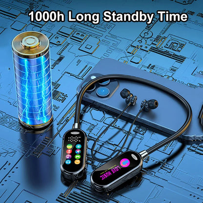Color Screen Bluetooth 5.4 Earphones Neckband Headphones
