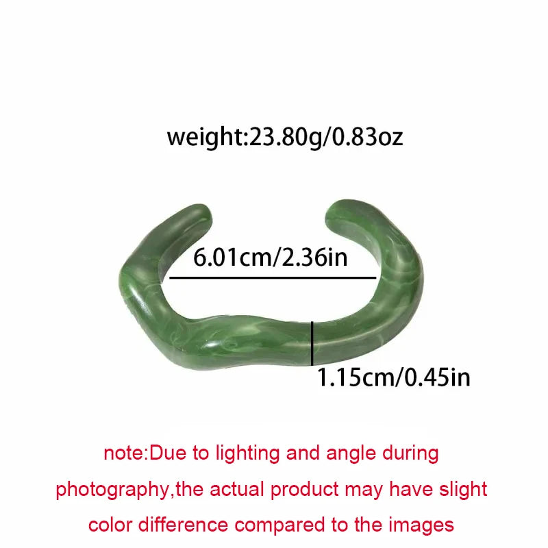 Acrylic Cuff Geometric Open Bracelet