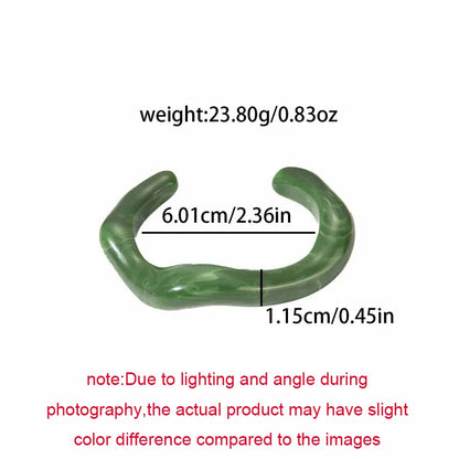 Acrylic Cuff Geometric Open Bracelet