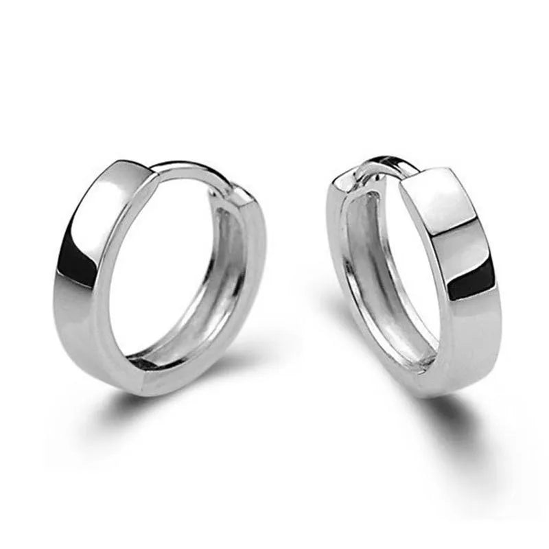 925 Sterling Silver Zircon Buckle Earrings