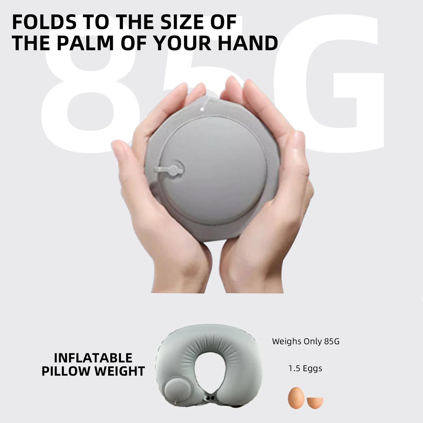 U-Shaped Inflatable Travel Pillow Portable Air Neck